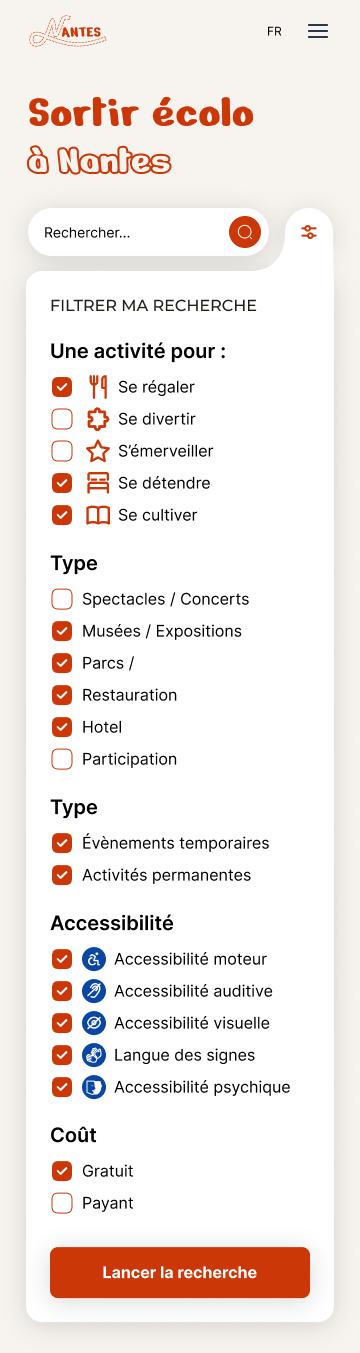 Prototype mobile des filtres